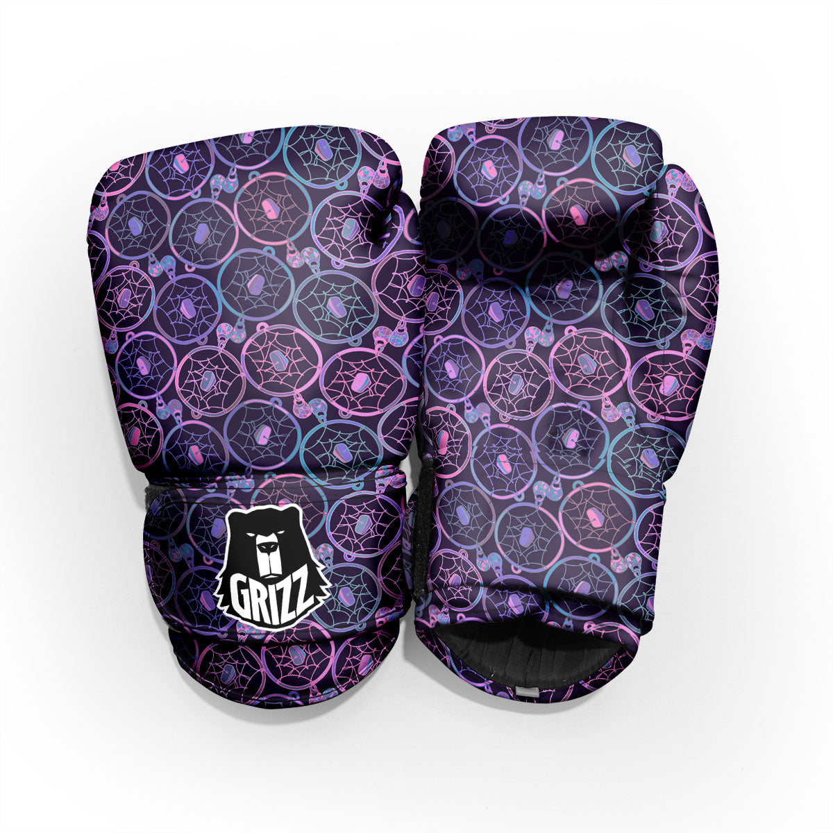 Dream Catcher Purple Boho Print Pattern Pro Boxing Glove