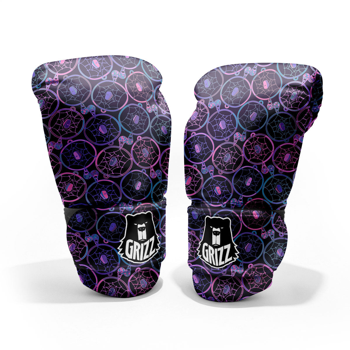 Dream Catcher Purple Boho Print Pattern Pro Boxing Glove