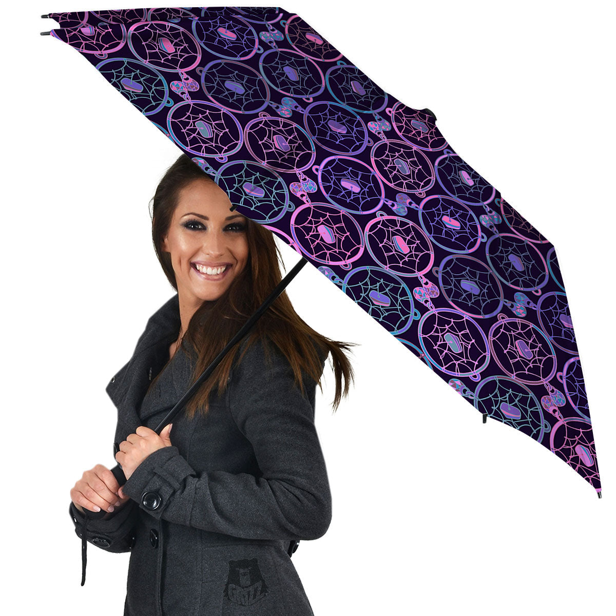 Dream Catcher Purple Boho Print Pattern Umbrella-grizzshop