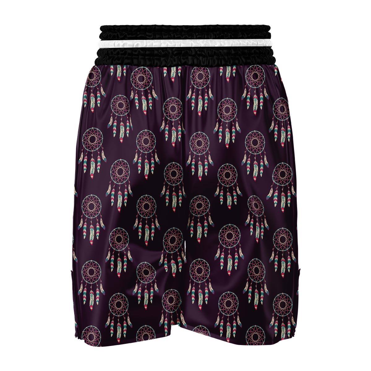 Dream Catcher Purple Feather Boxing Shorts-grizzshop