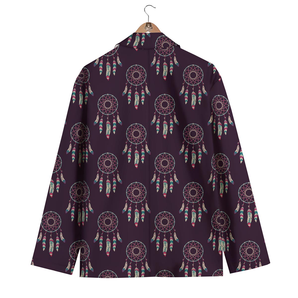 Dream Catcher Purple Feather Men's Blazer-grizzshop