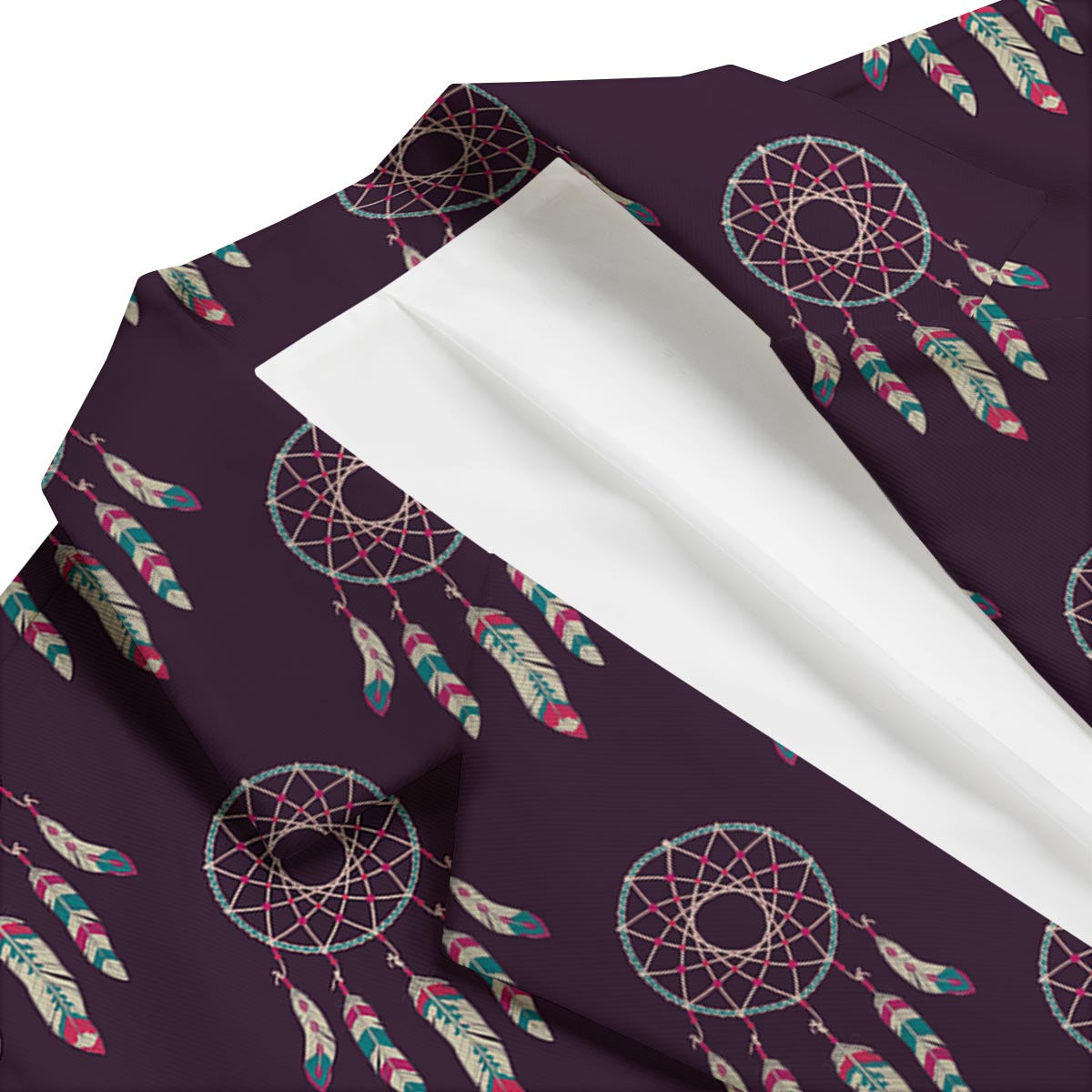 Dream Catcher Purple Feather Men's Blazer-grizzshop