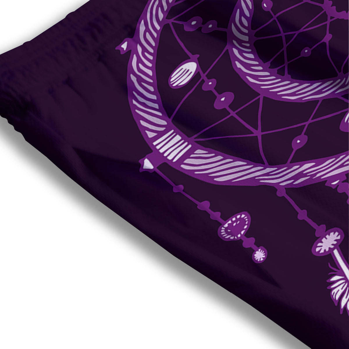 Dream Catcher Purple Indian Print Mesh Shorts