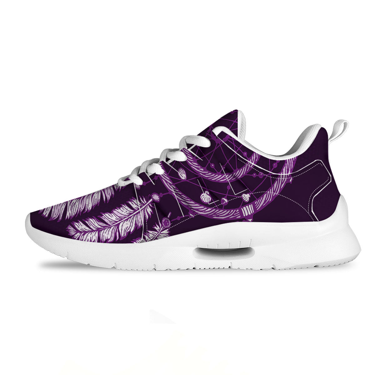 Dream Catcher Purple Indian Print Tennis Shoes-grizzshop