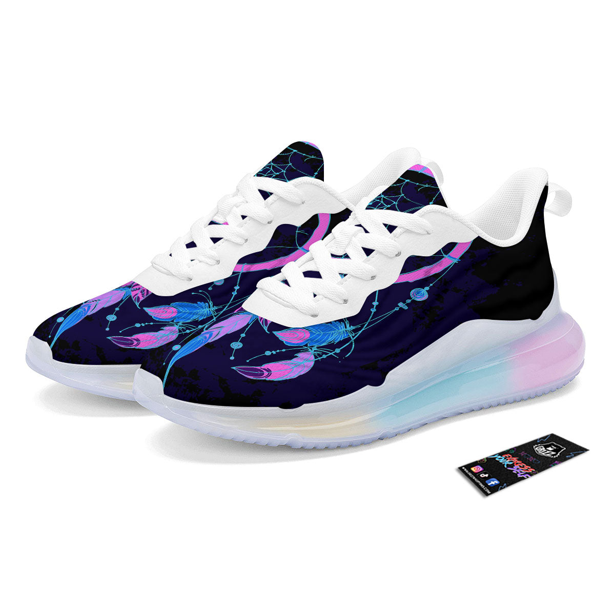 Dream Catcher Purple Native Print Running Sneakers-grizzshop