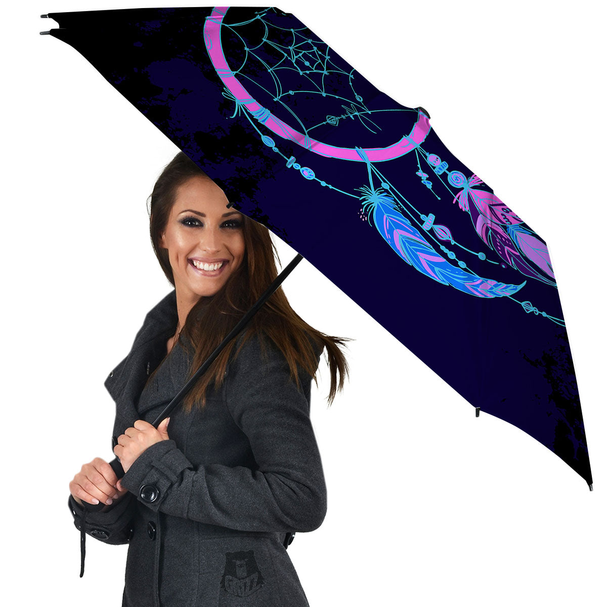 Dream Catcher Purple Native Print Umbrella-grizzshop