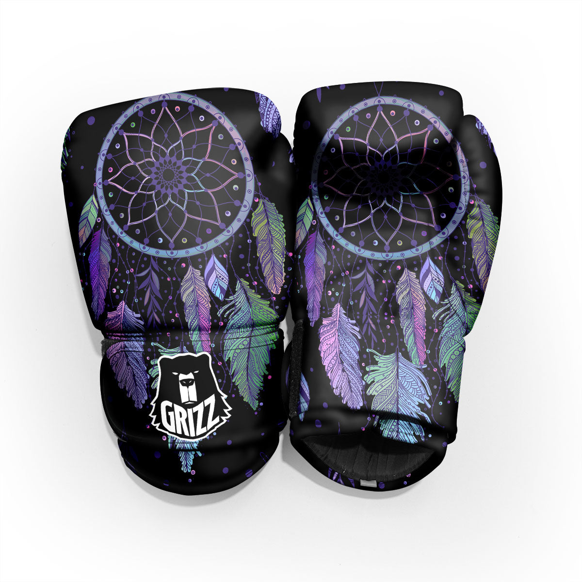 Dream Catcher Teal And Purple Print Pro Boxing Glove
