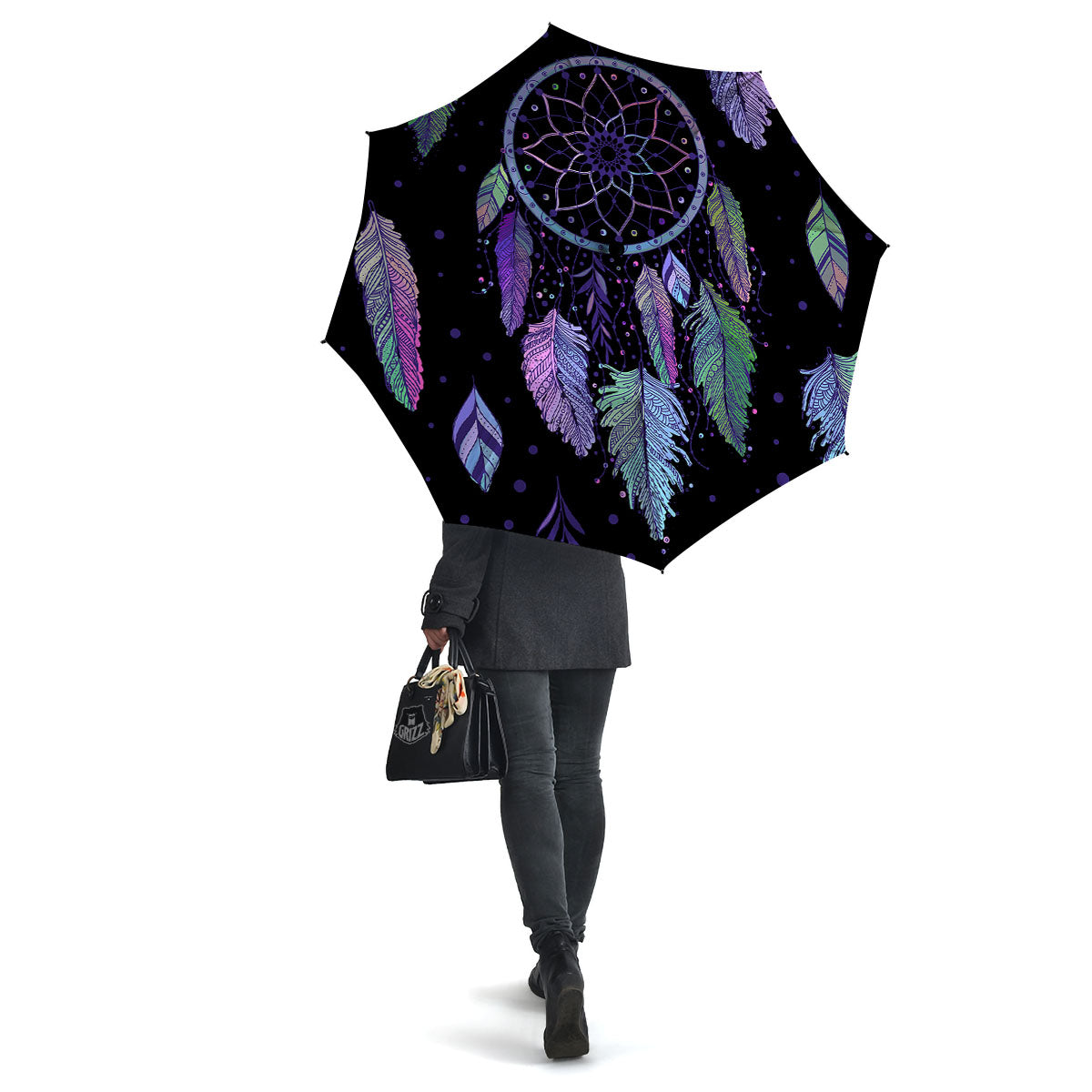 Dream Catcher Teal And Purple Print Umbrella-grizzshop