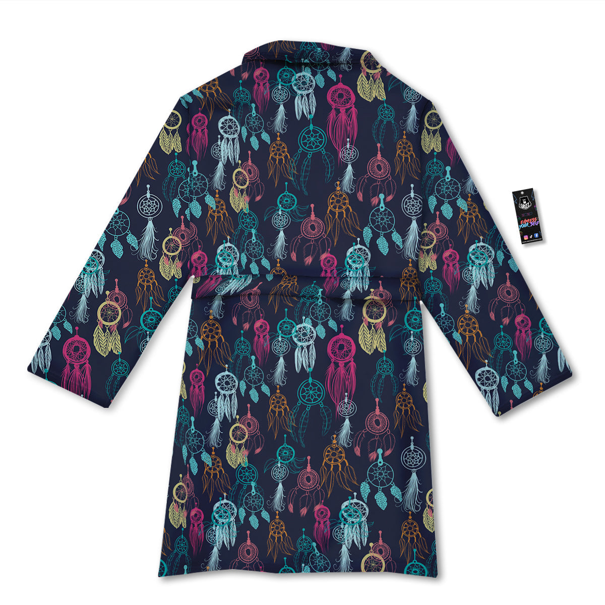 Dream Catcher Vintage Print Pattern Bathrobe-grizzshop