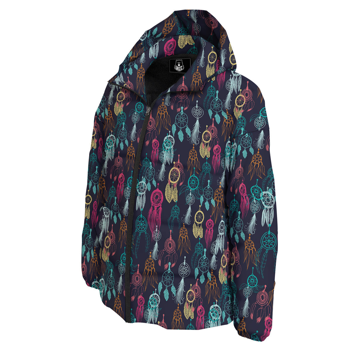 Dream Catcher Vintage Print Pattern Down Jacket-grizzshop