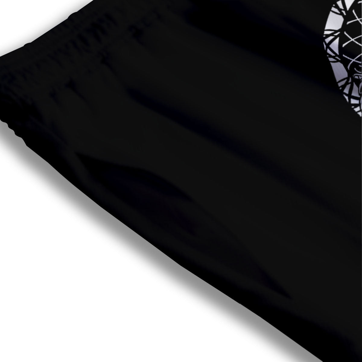 Flowers Guns And Print Pattern Mesh Shorts