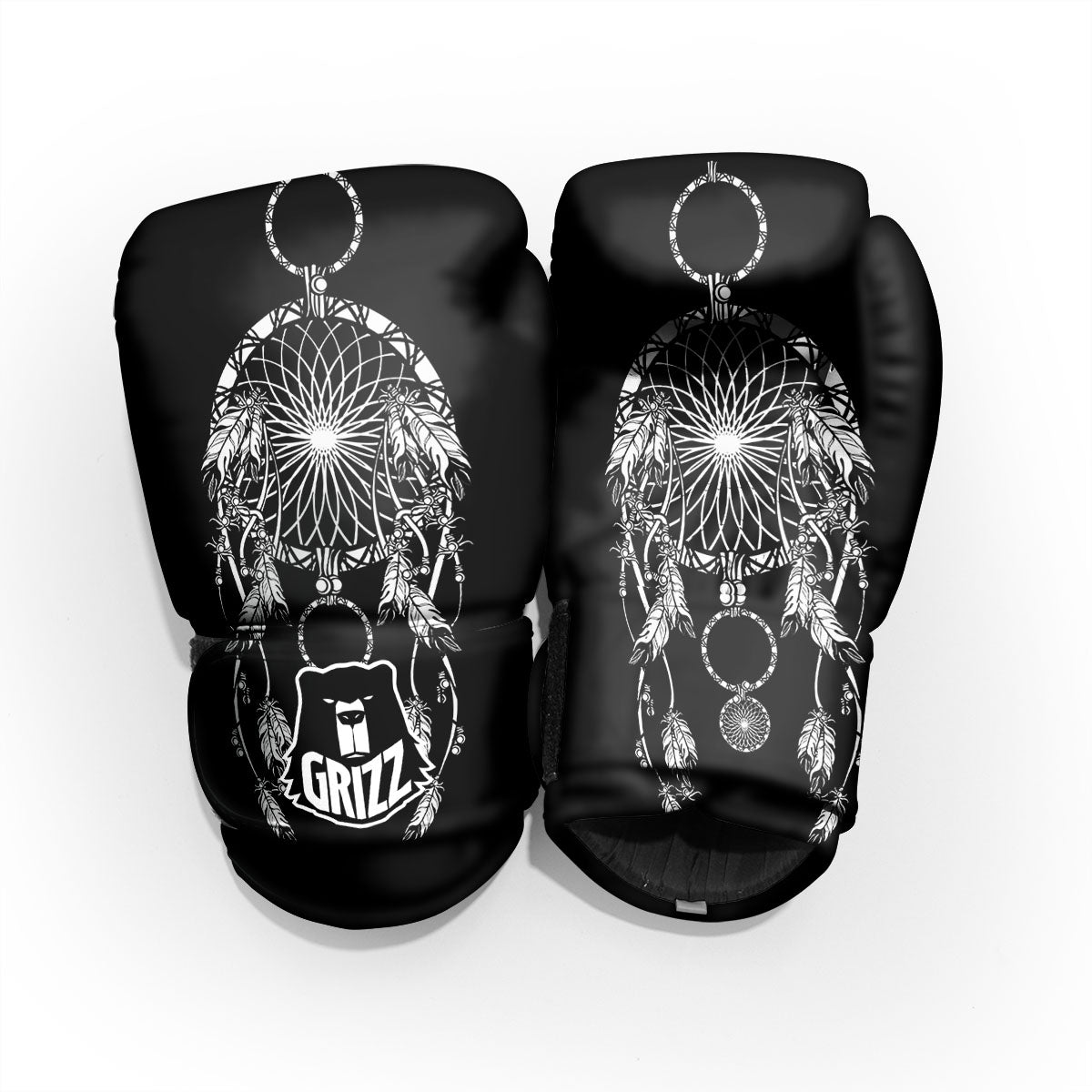 Dream Catcher White And Black Print Pro Boxing Glove