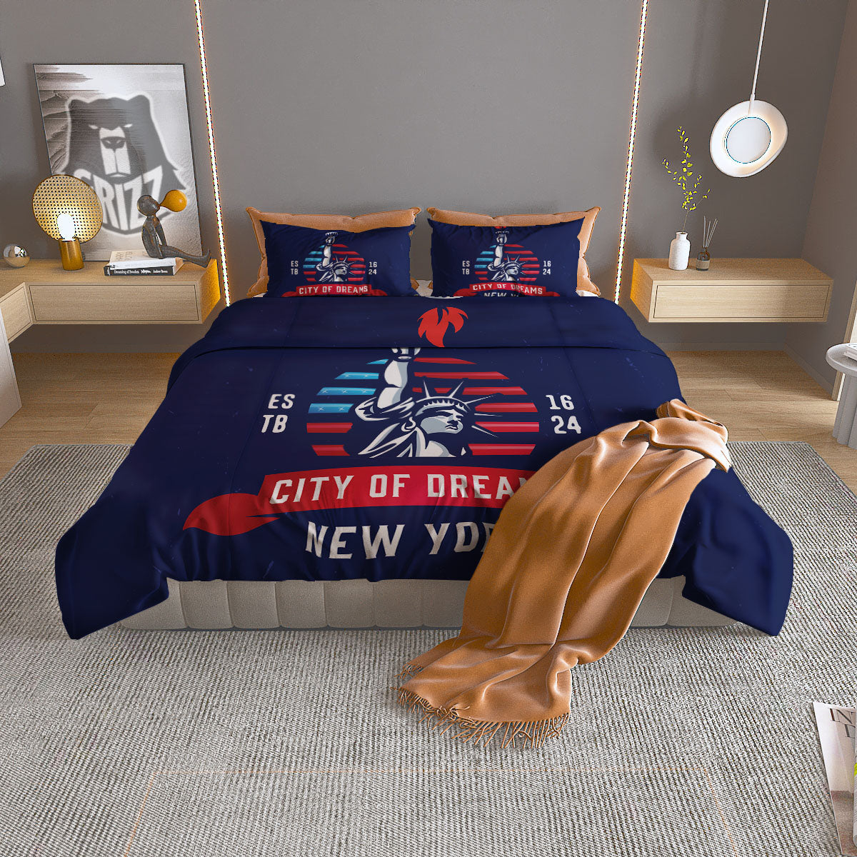 Dream Of Liberty American Print Duvet Cover Bedding Set