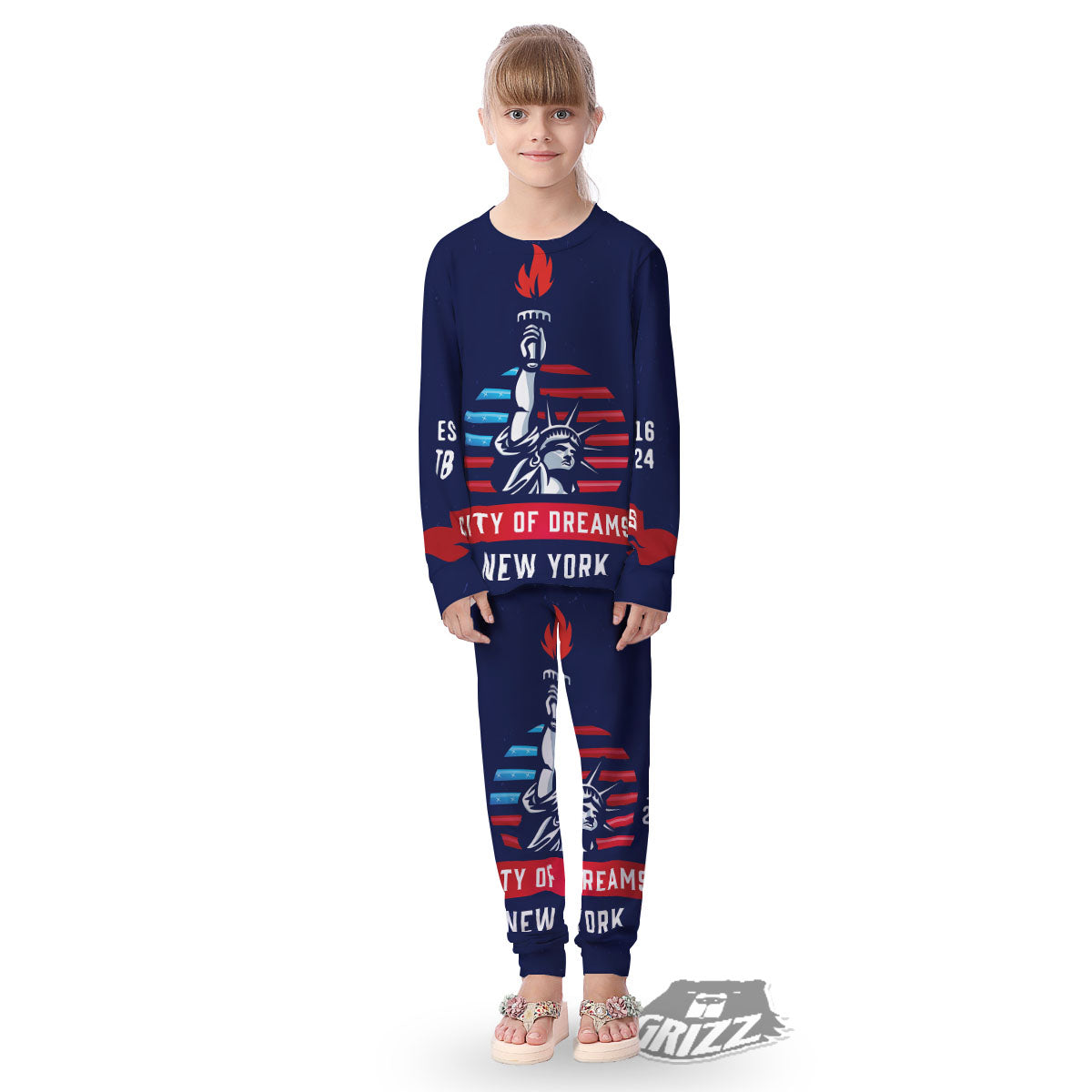 Dream Of Liberty American Print Kid's Pajamas-grizzshop