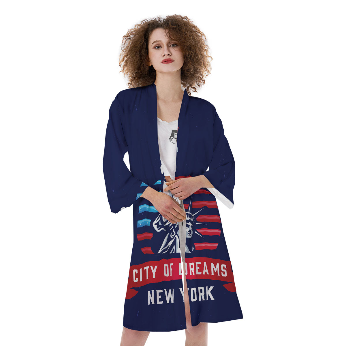 Dream Of Liberty American Print Kimono-grizzshop