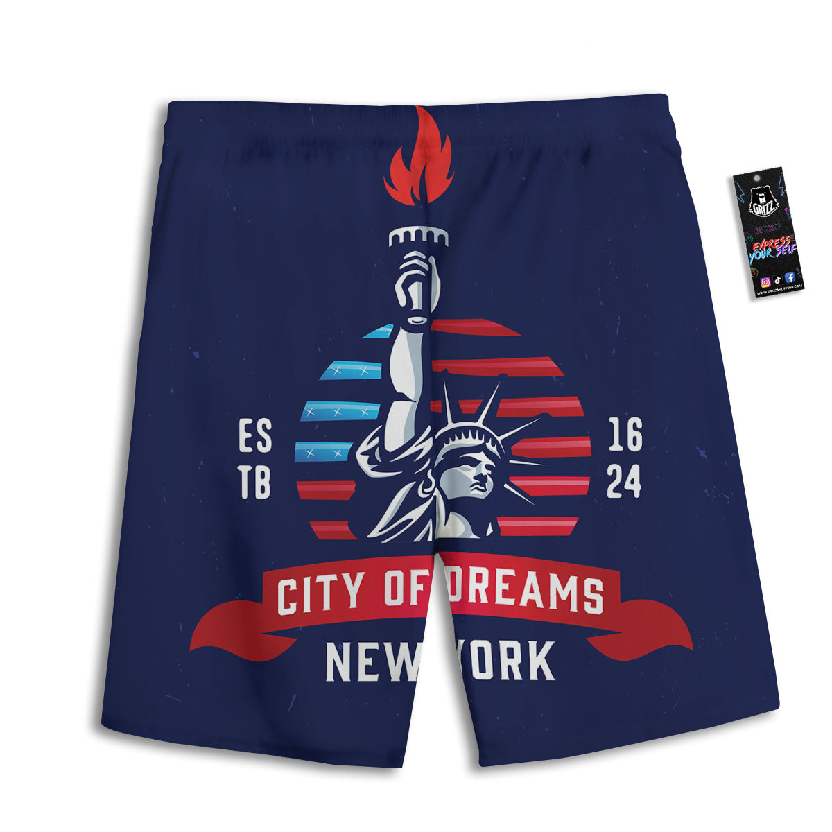 Dream Of Liberty American Print Men's Athletic Shorts