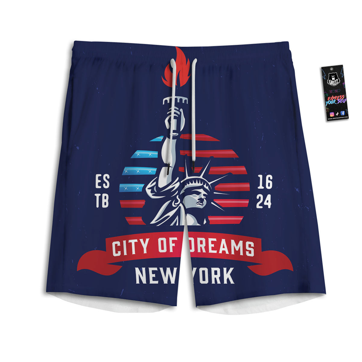 Dream Of Liberty American Print Men's Athletic Shorts