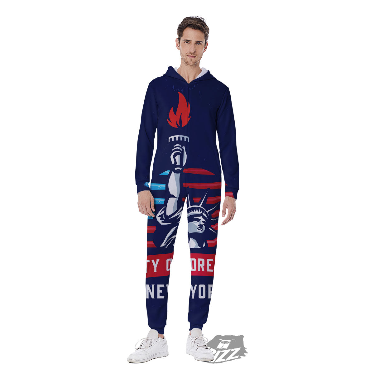 Dream Of Liberty American Print Men's Jumpsuit-grizzshop