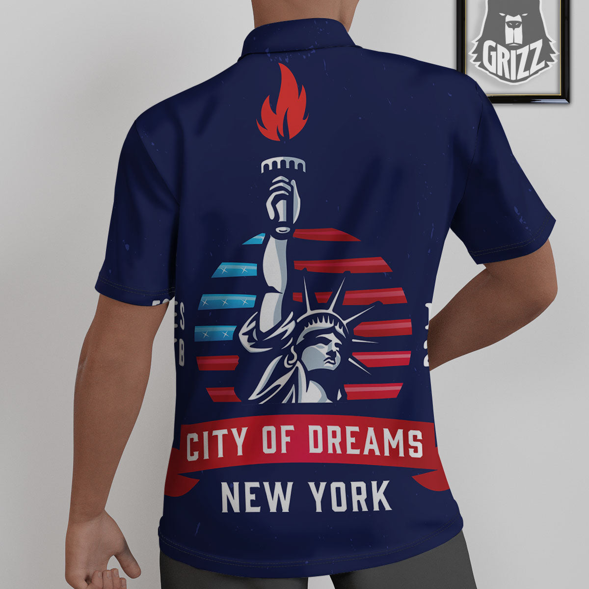 Dream Of Liberty American Print Untucked Shirts-grizzshop