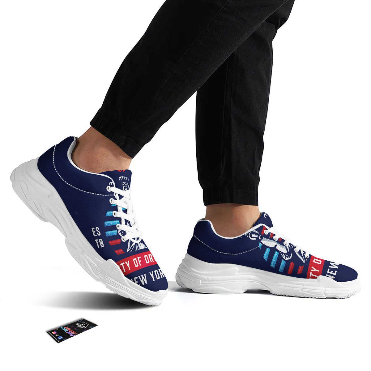 Dream Of Liberty American Print White Chunky Shoes-grizzshop