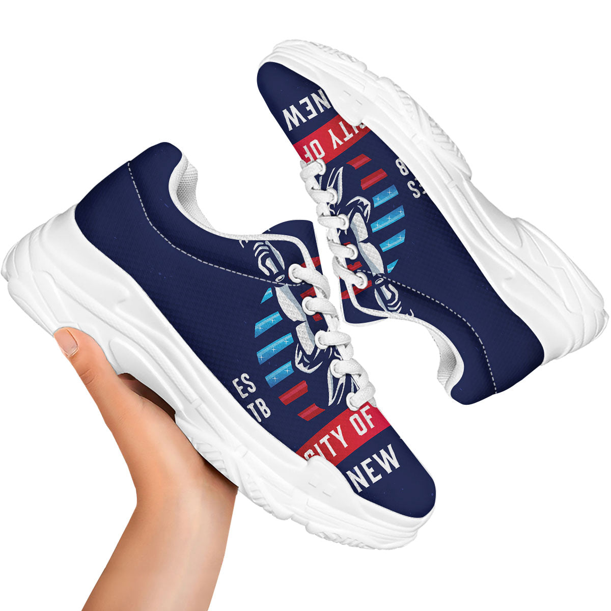 Dream Of Liberty American Print White Chunky Shoes-grizzshop