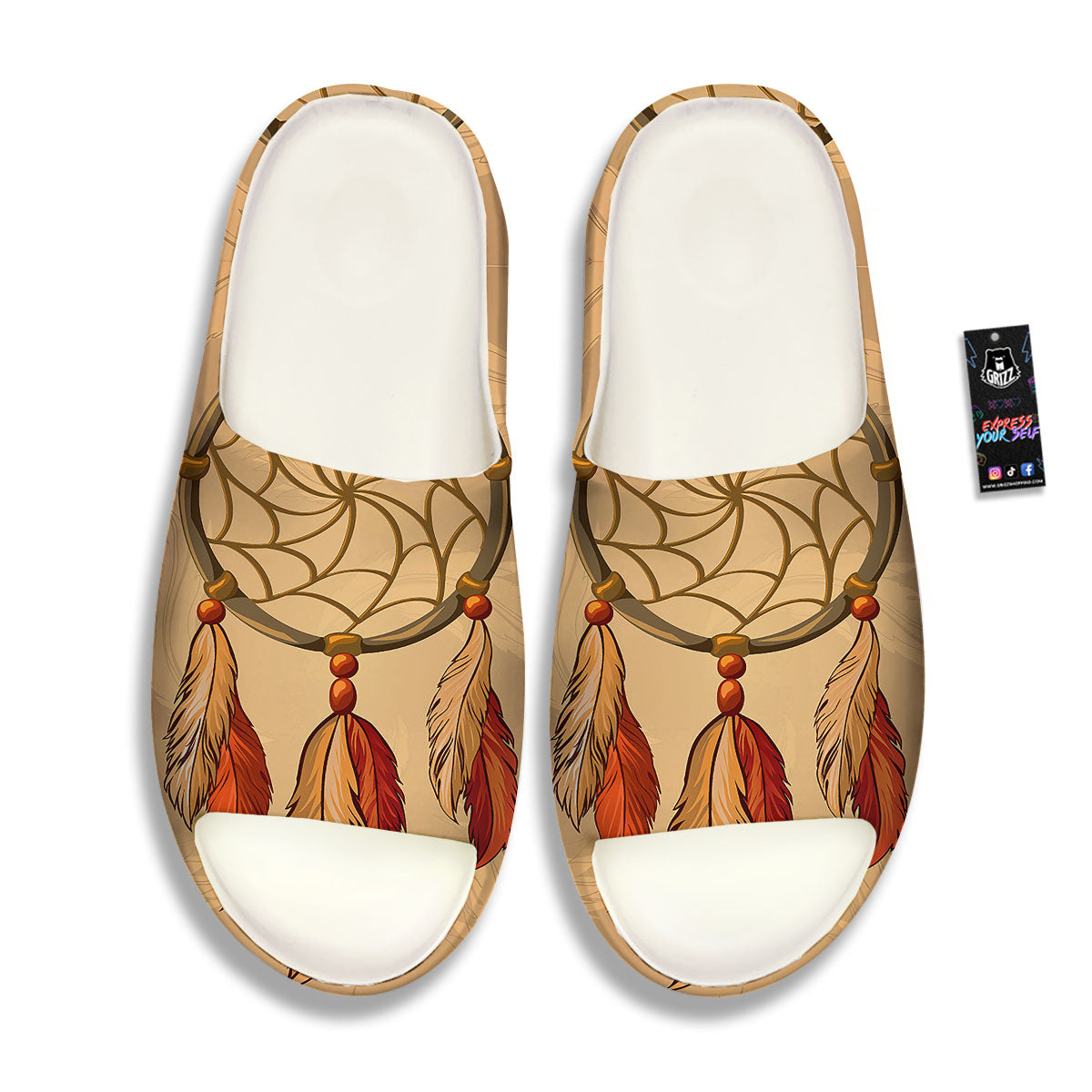 Dream Catcher Native American Print Sandals-grizzshop