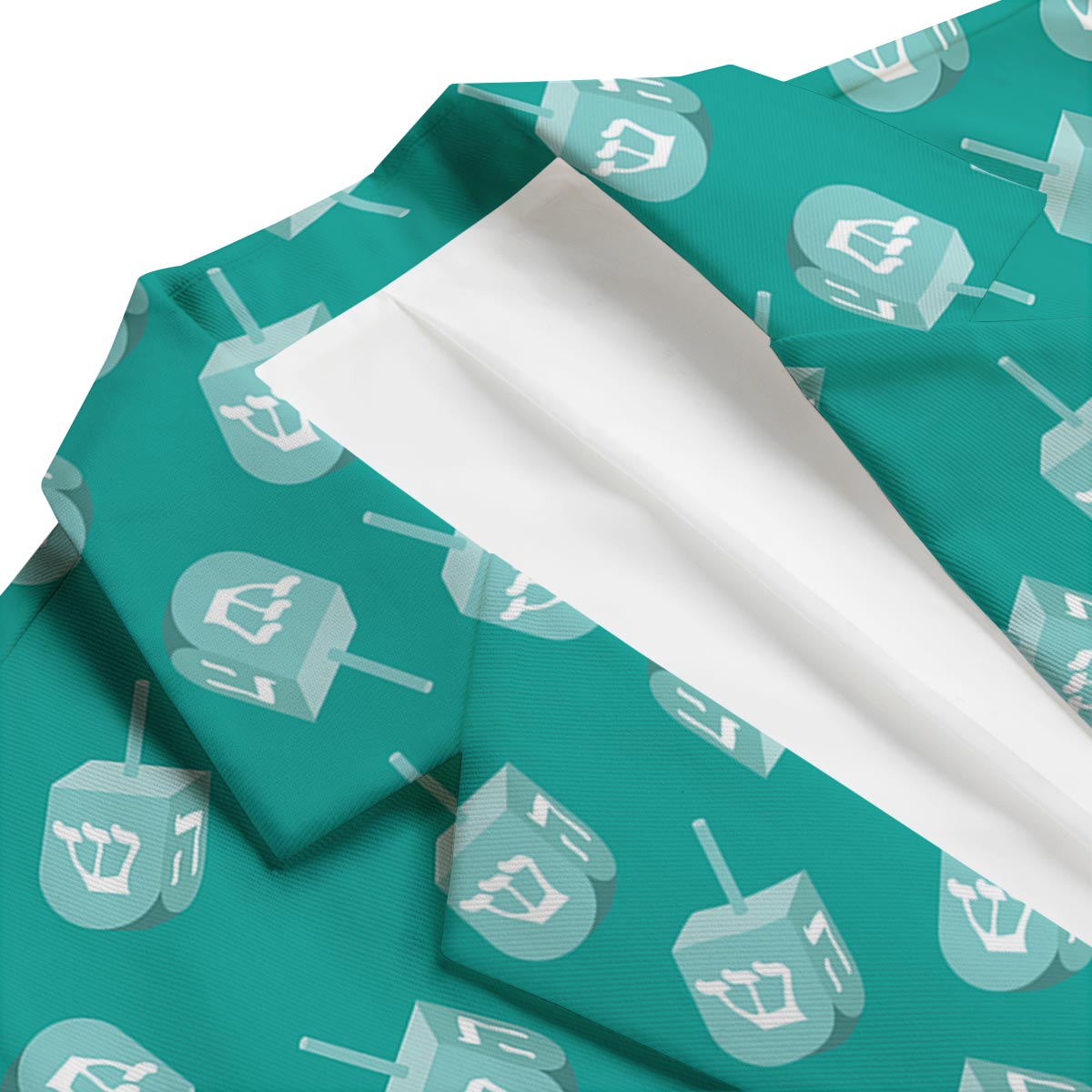 Dreidel Pattern Print Men's Blazer-grizzshop