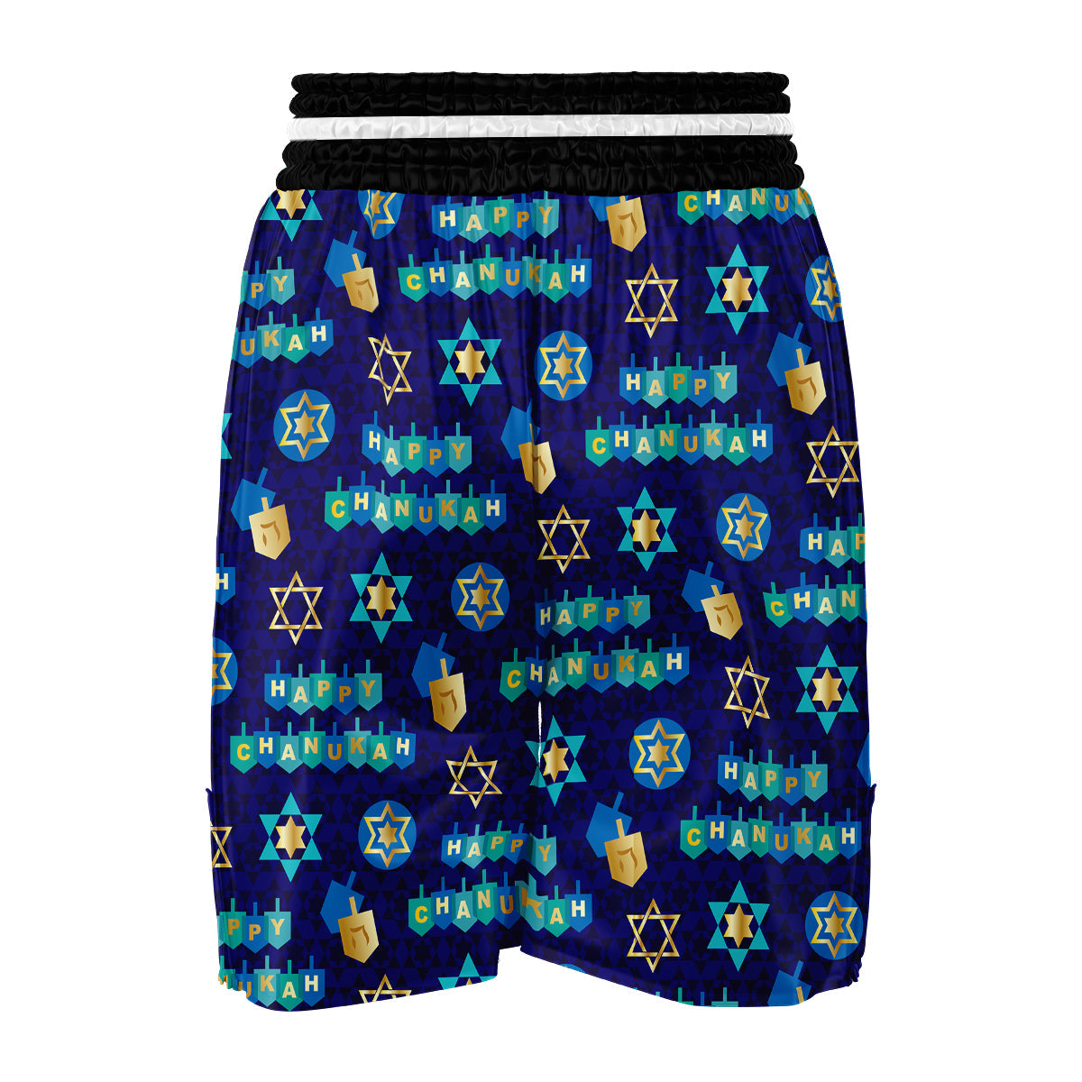 Dreidel Print Pattern Boxing Shorts-grizzshop