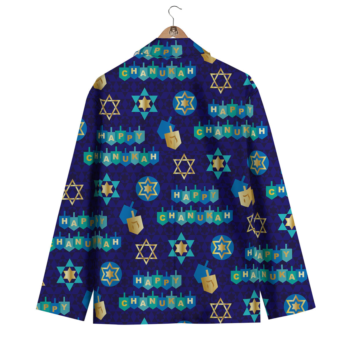 Dreidel Print Pattern Men's Blazer-grizzshop