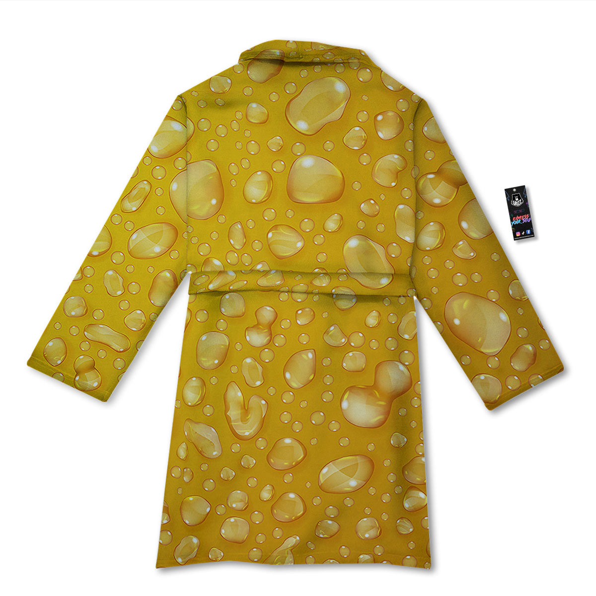 Drops Water On Beer Glass Print Bathrobe-grizzshop