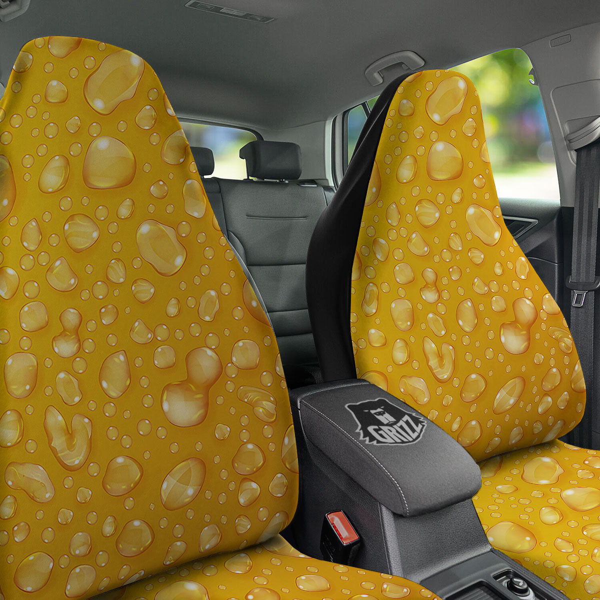 Drops Water On Beer Glass Print Car Seat Covers-grizzshop