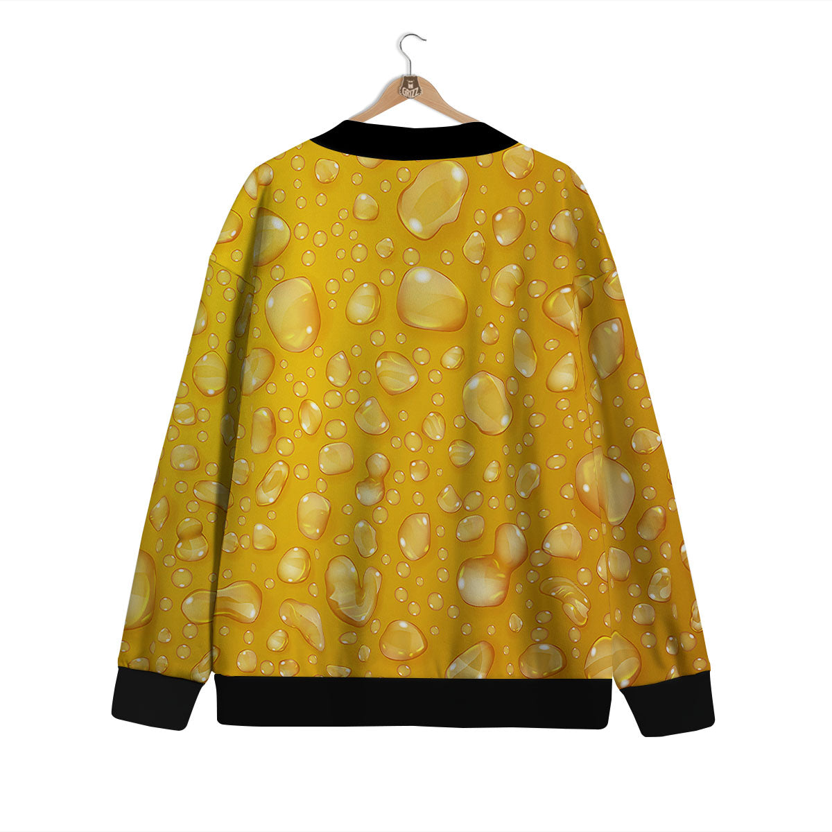 Drops Water On Beer Glass Print Cardigan-grizzshop