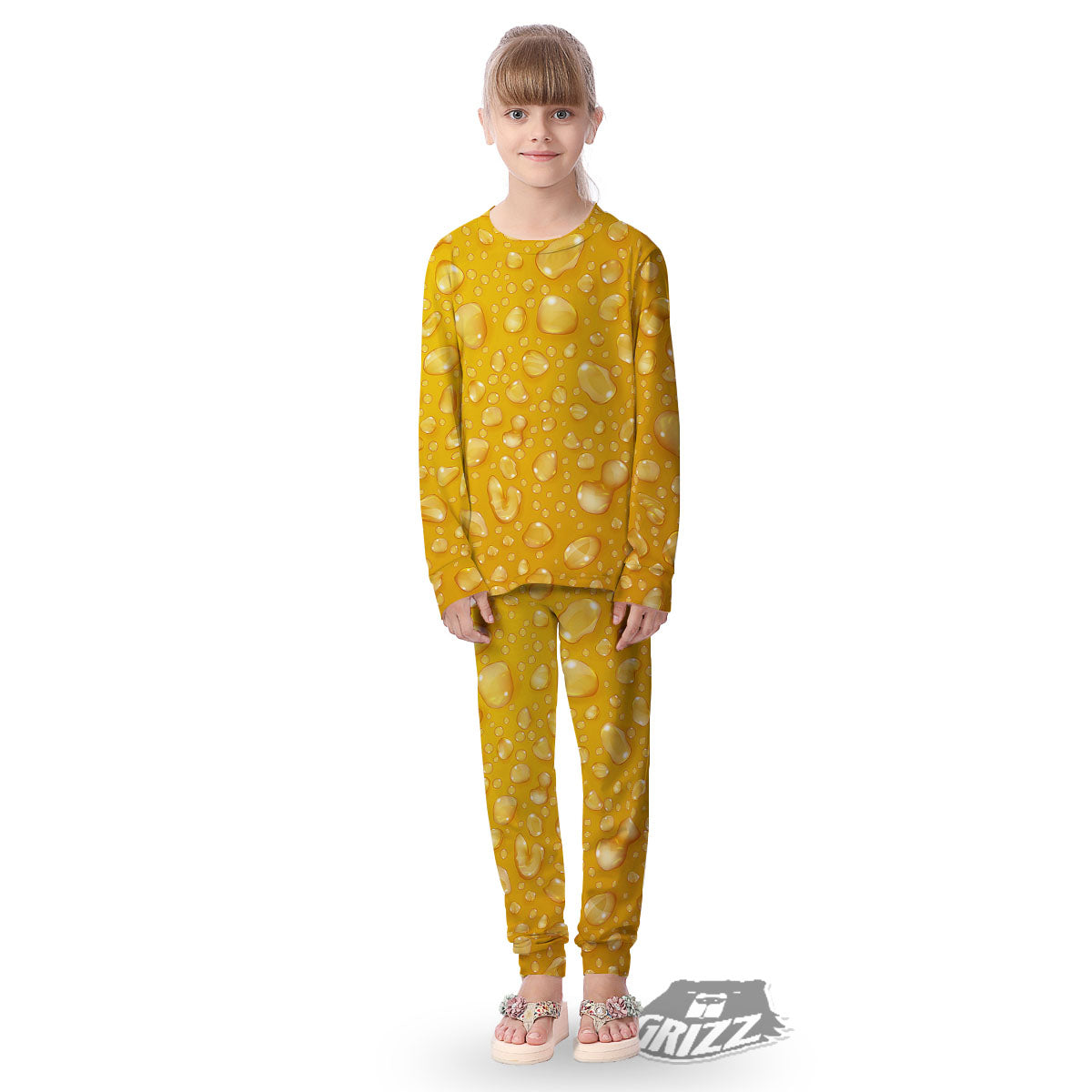 Drops Water On Beer Glass Print Kid's Pajamas-grizzshop