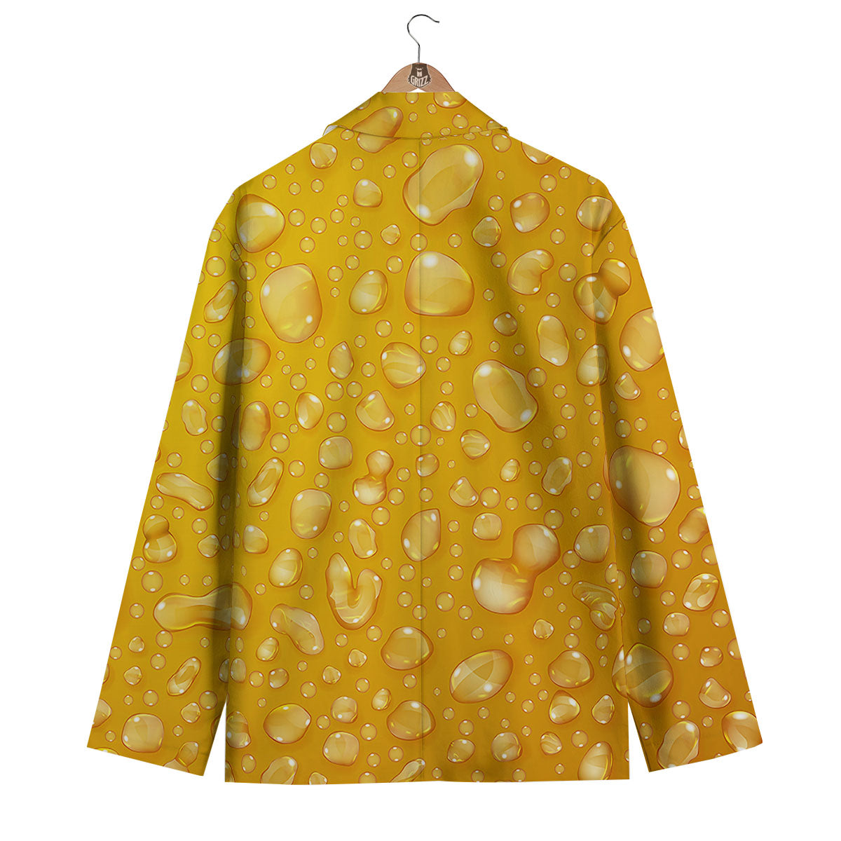 Drops Water On Beer Glass Print Men's Blazer-grizzshop