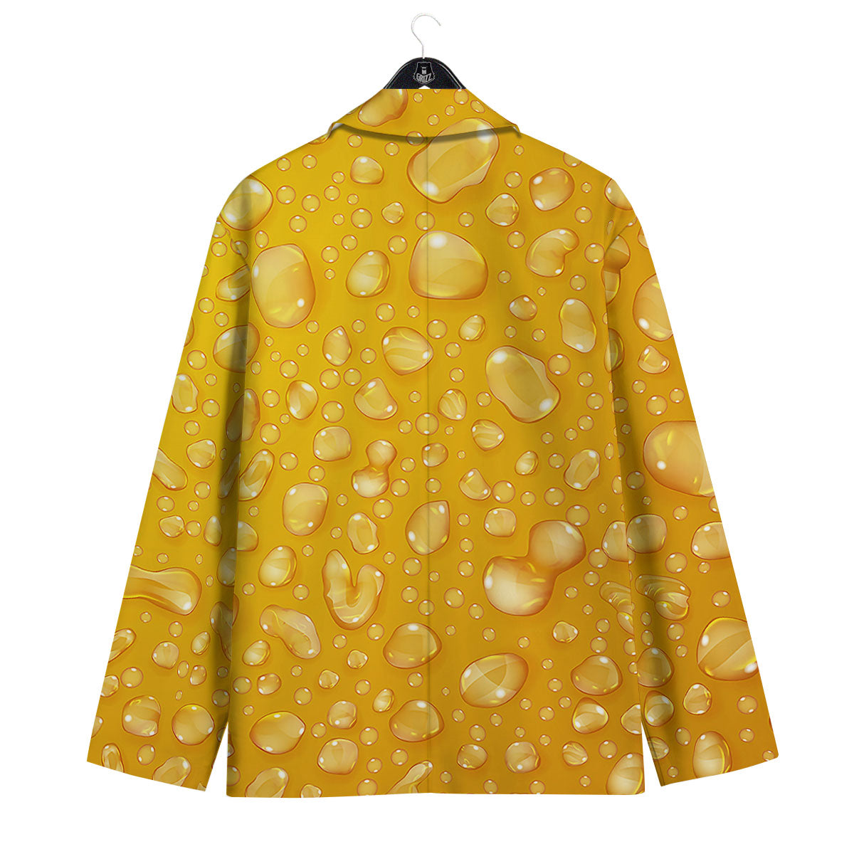 Drops Water On Beer Glass Print Men's Sport Coat-grizzshop