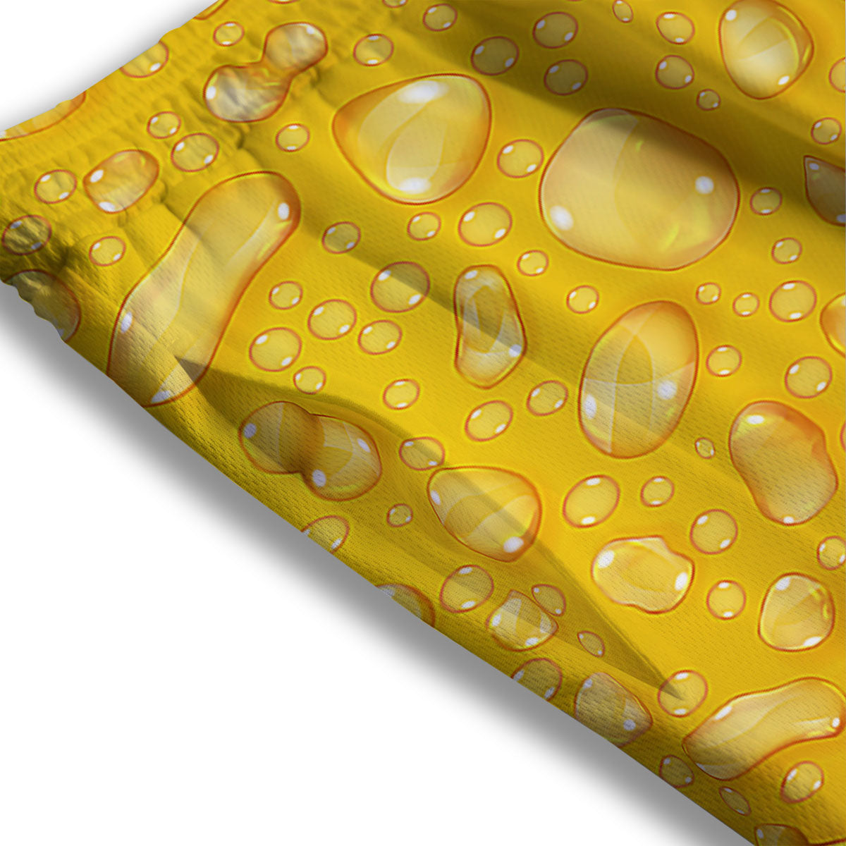 Drops Water On Beer Glass Print Mesh Shorts