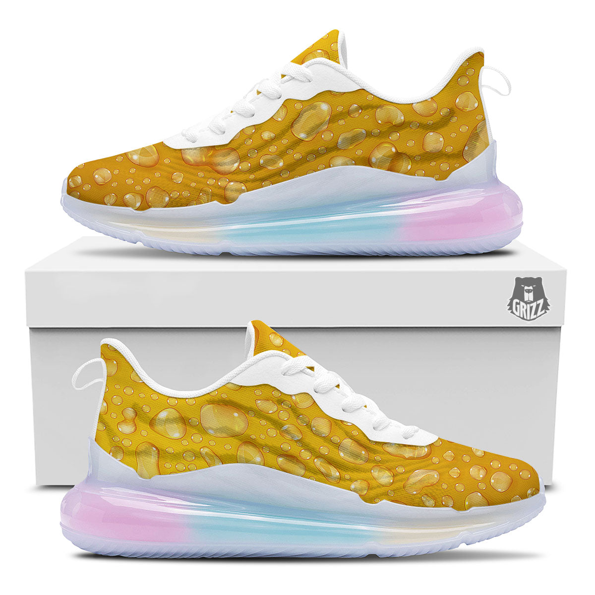 Drops Water On Beer Glass Print Running Sneakers-grizzshop
