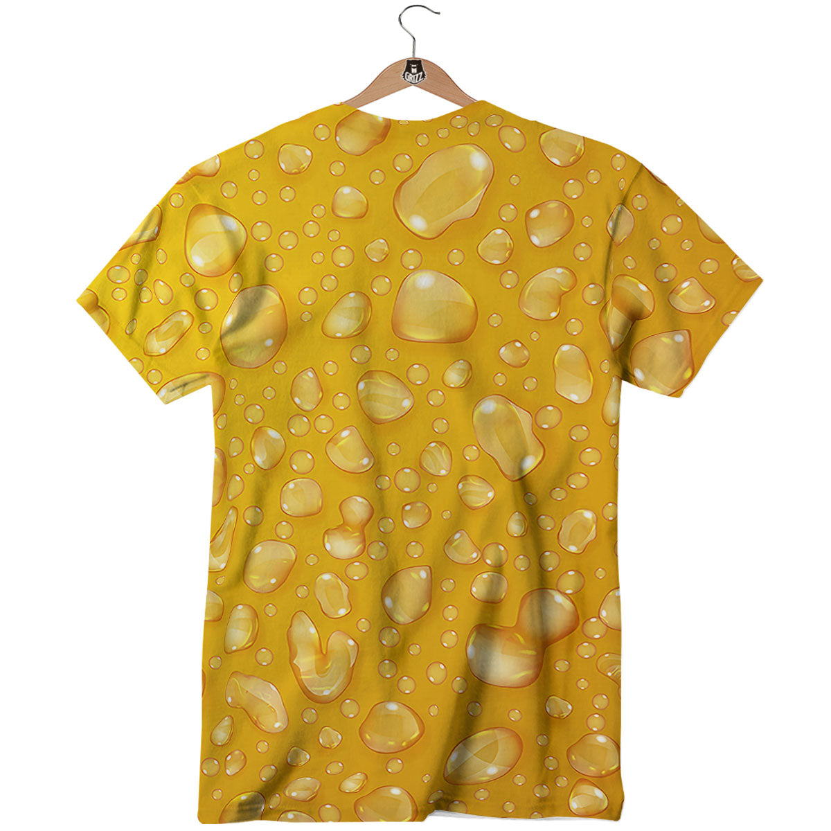 Drops Water On Beer Glass Print T-Shirt-grizzshop