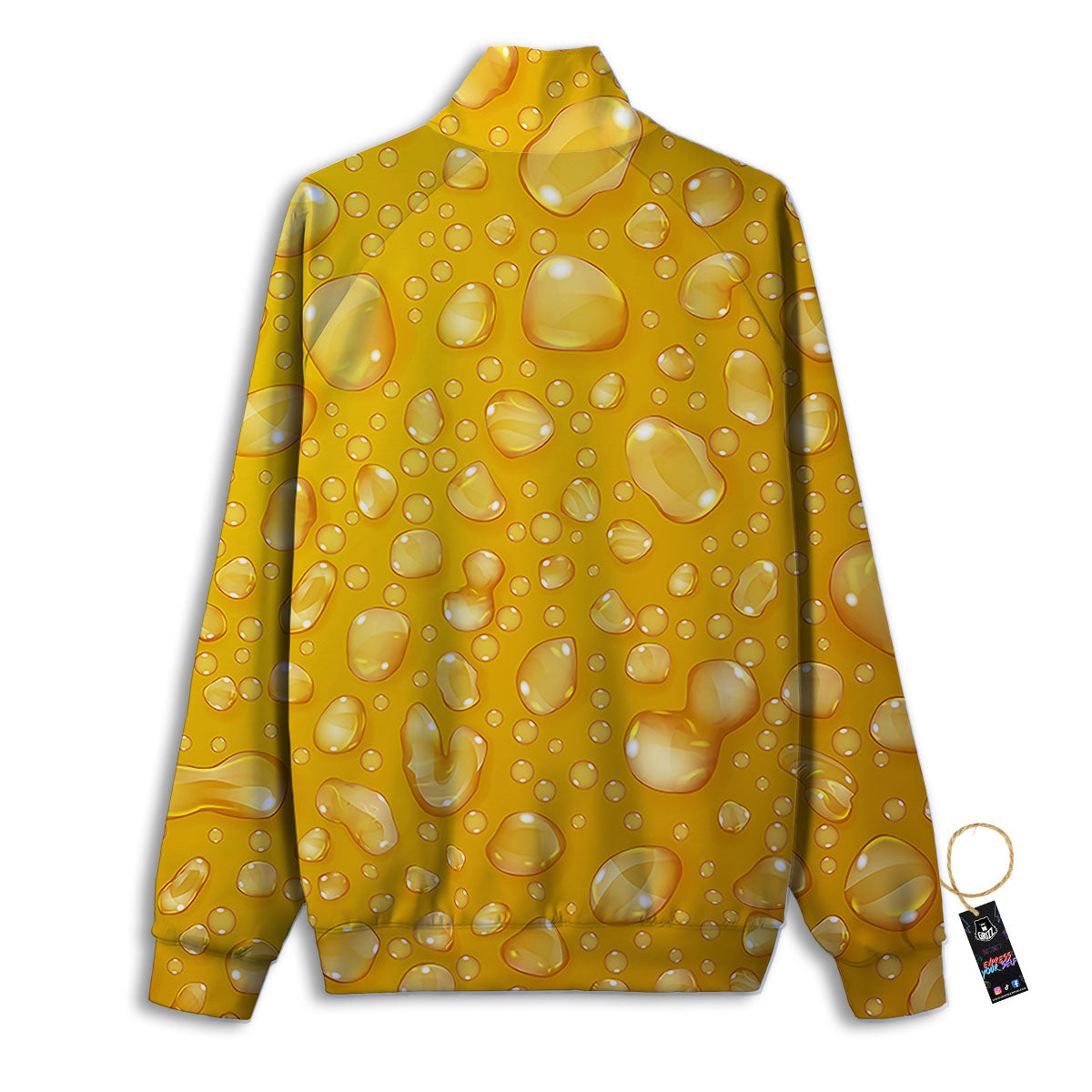 Drops Water On Beer Glass Print Track Jacket-grizzshop
