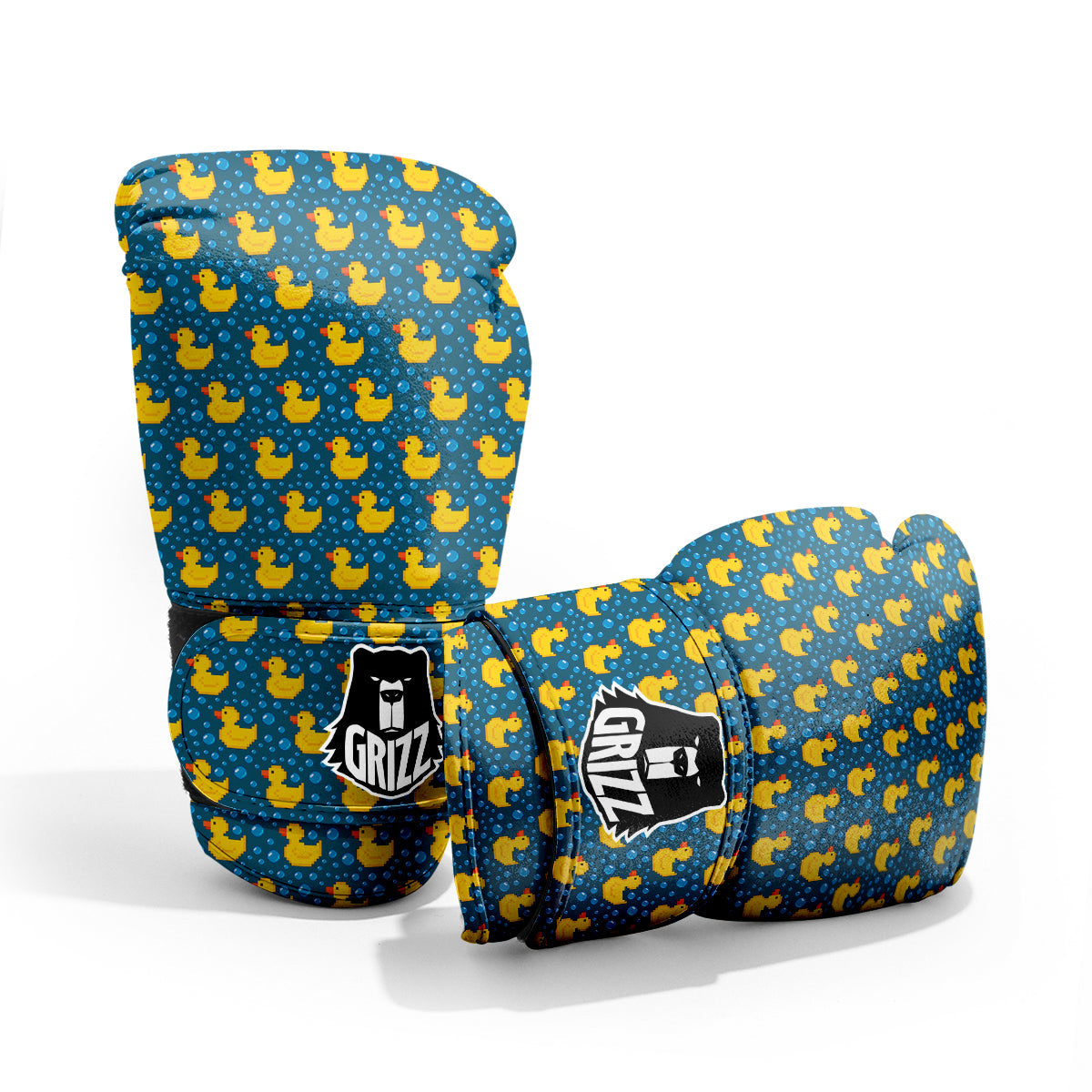 Duck 8-Bit Rubber Print Pattern Pro Boxing Glove