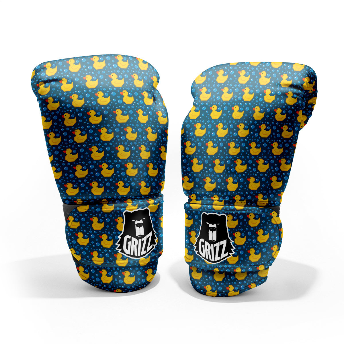 Duck 8-Bit Rubber Print Pattern Pro Boxing Glove