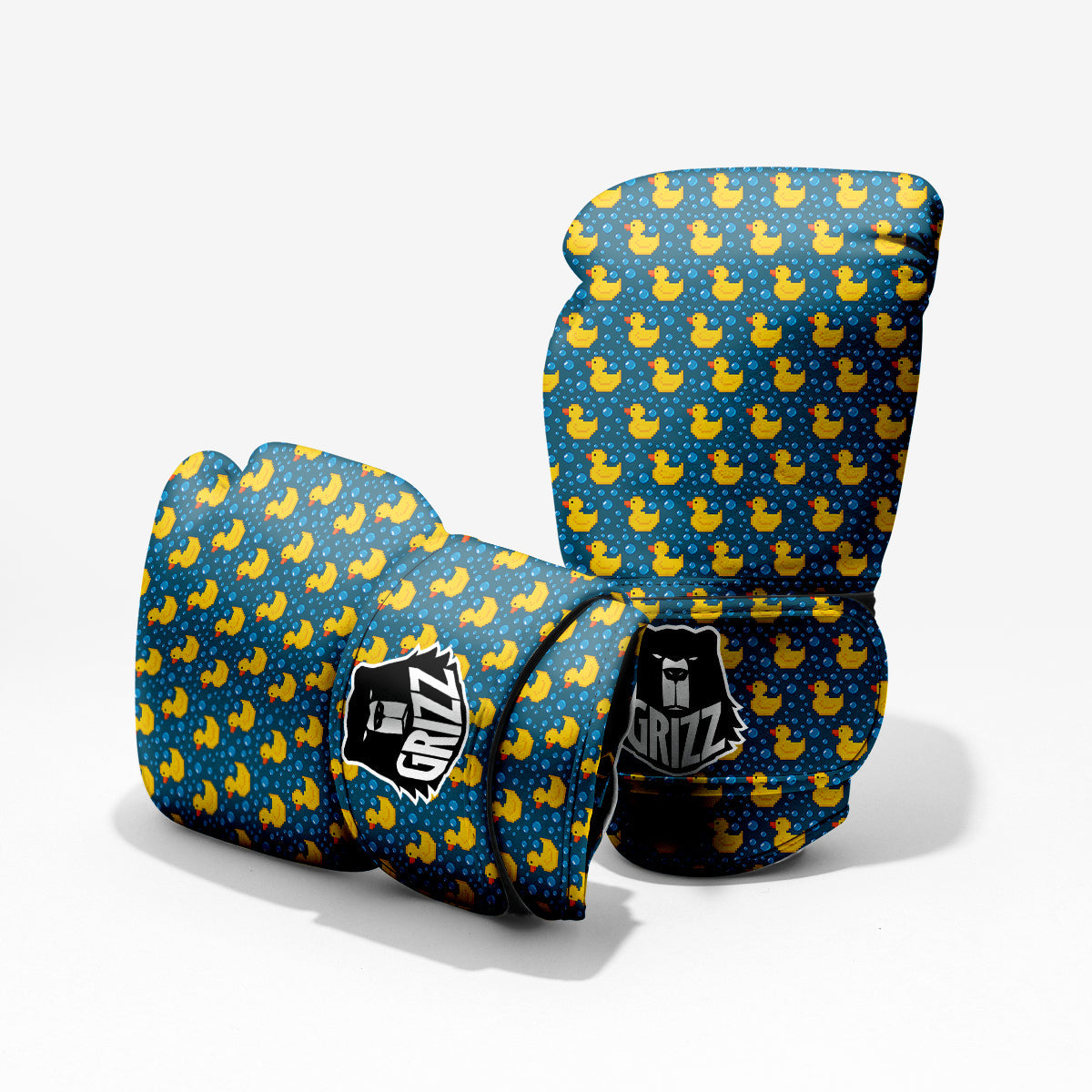 Duck 8-Bit Rubber Print Pattern Pro Boxing Glove