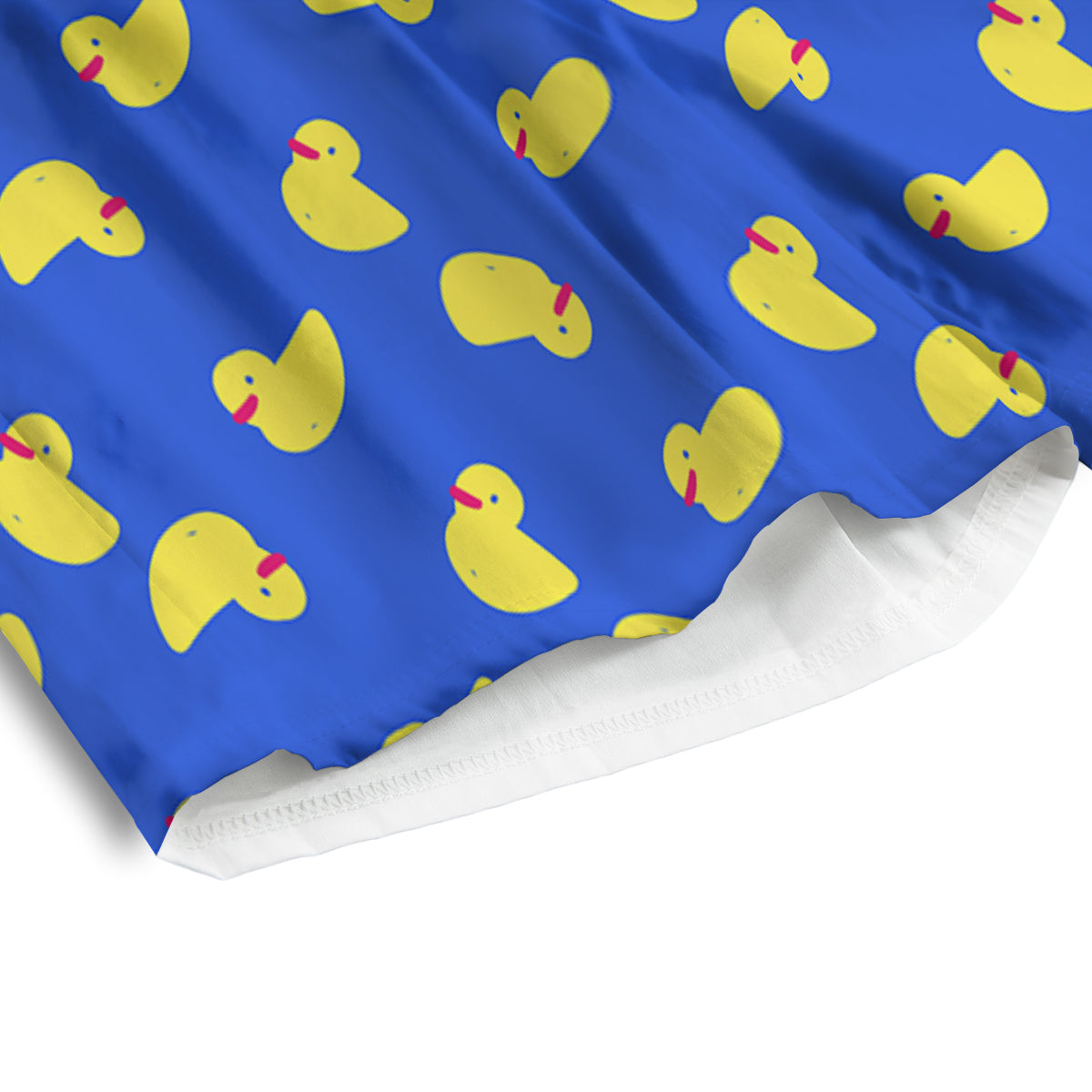 Duck Blue Yellow Print Pattern Men's Athletic Shorts