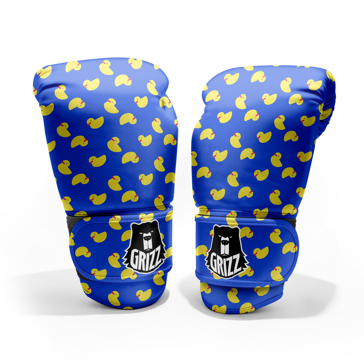 Duck Blue Yellow Print Pattern Pro Boxing Glove