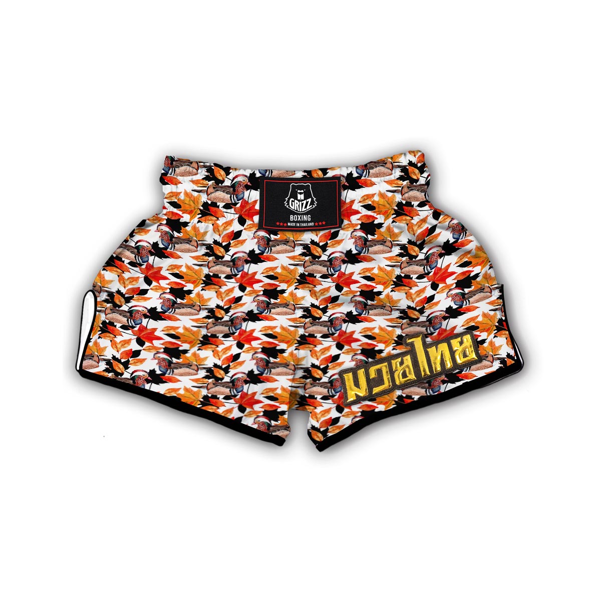 Duck Maple Leave Muay Thai Boxing Shorts-grizzshop