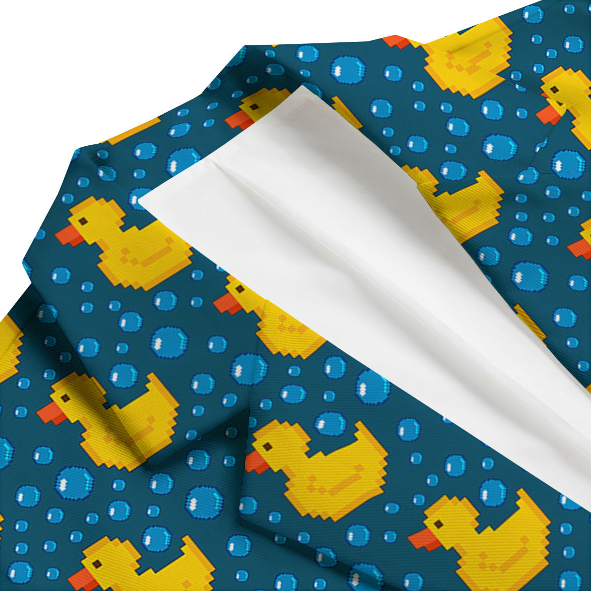 Duck Rubber Pixel Print Pattern Men's Blazer-grizzshop