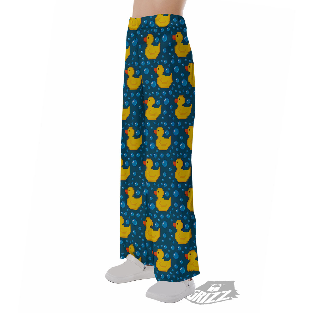 Duck Rubber Pixel Print Pattern Pajama Pants-grizzshop