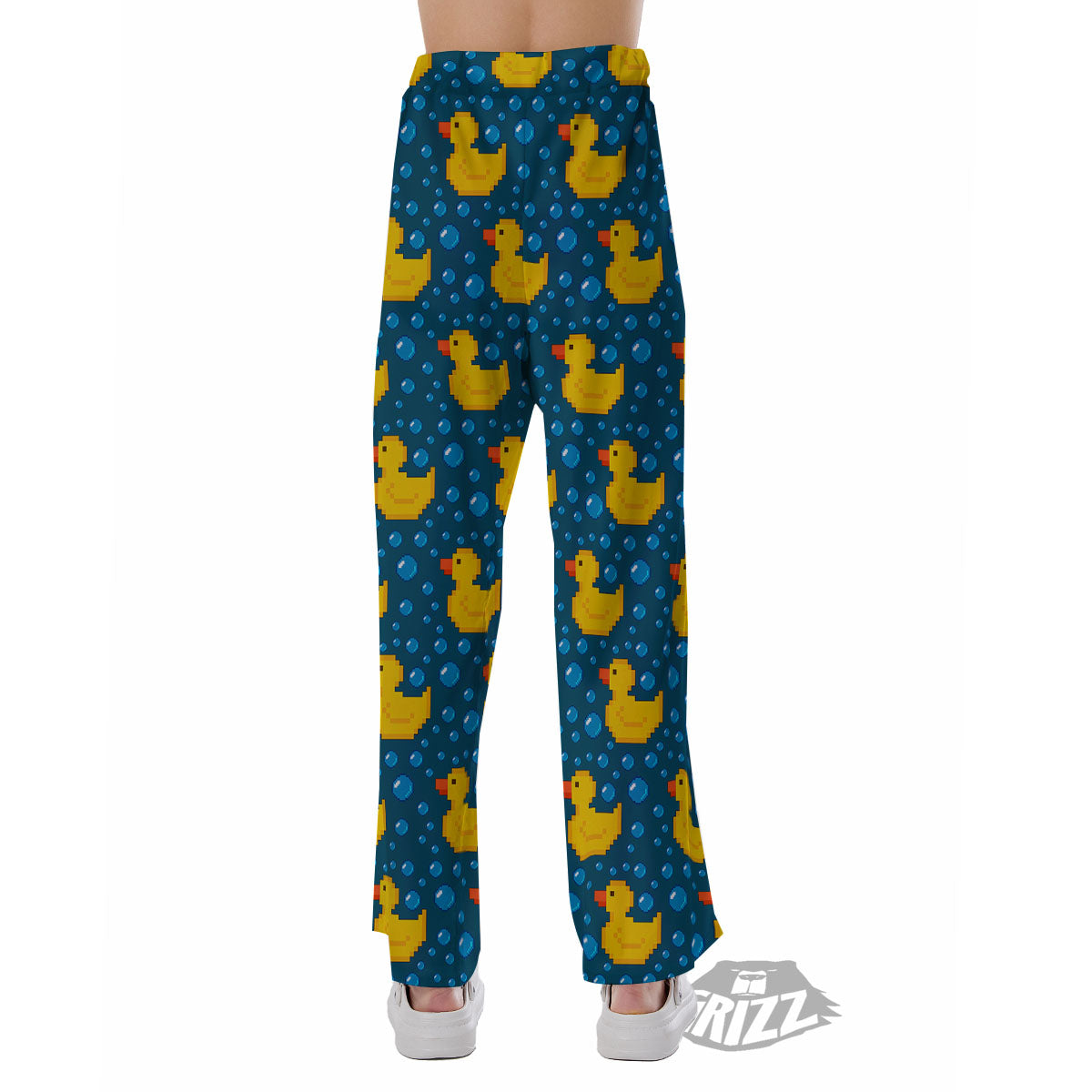 Duck Rubber Pixel Print Pattern Pajama Pants-grizzshop