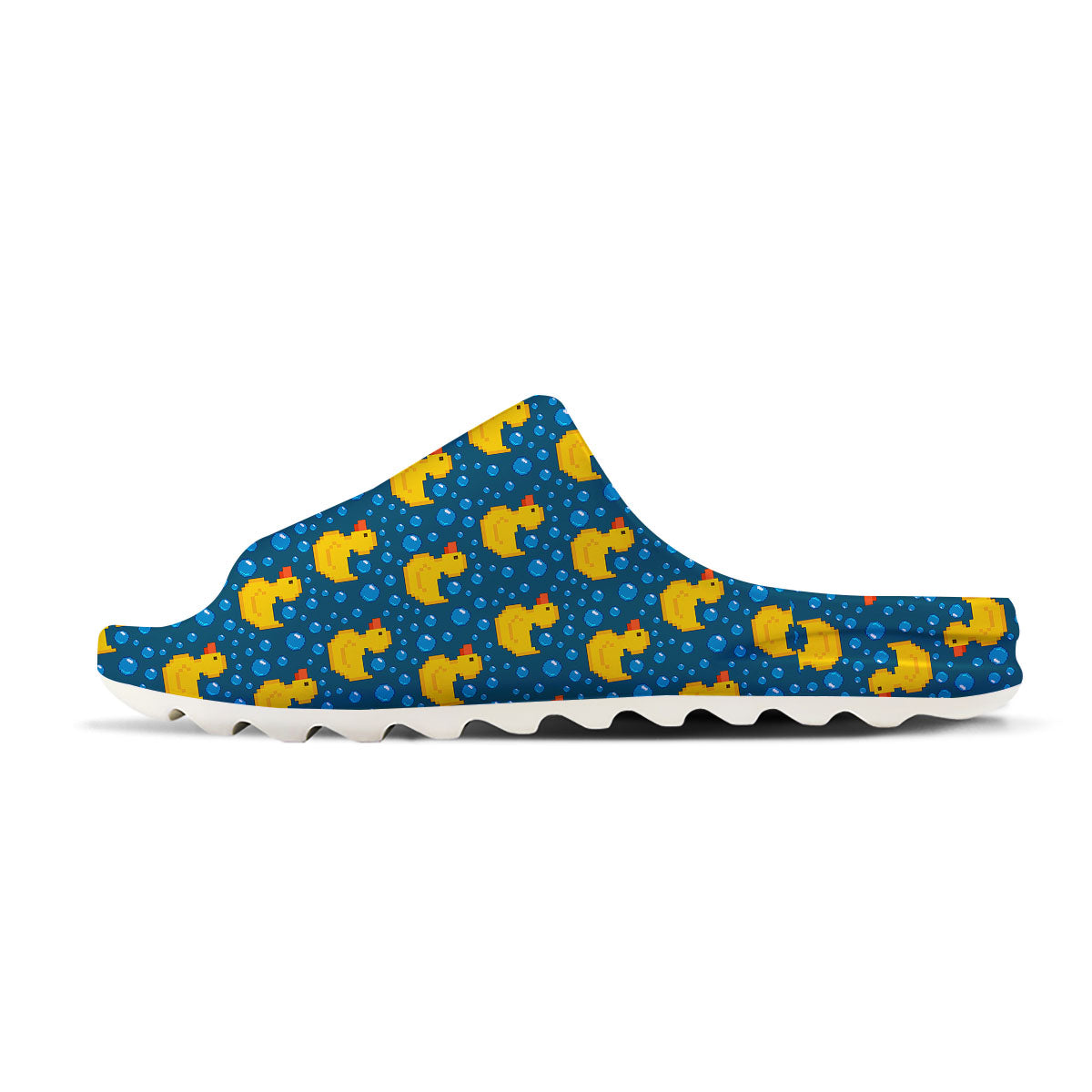 Duck Rubber Pixel Print Pattern Sandals-grizzshop