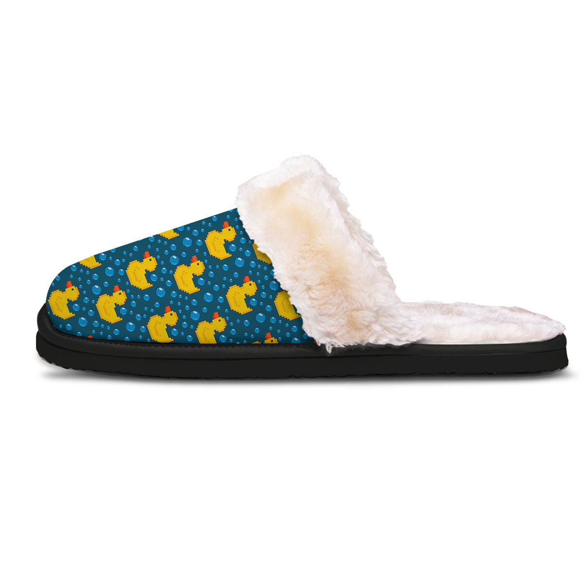 Duck Rubber Pixel Print Pattern Slippers-grizzshop